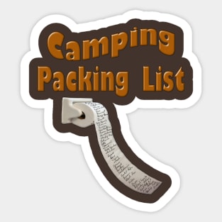 Camping Packing List Sticker